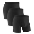 thumbnail image 1 of Mens Cotton Underwear Boxer Briefs 3 Pack Boys Casual Color-Block Stretchy Breathable Mid Waisted Multipack Full-Coverage Boxers, 1 of 5