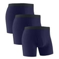 thumbnail image 1 of Mens Cotton Underwear Boxer Briefs 3 Pack Boys Casual Color-Block Stretchy Breathable Mid Waisted Multipack Full-Coverage Boxers, 1 of 5