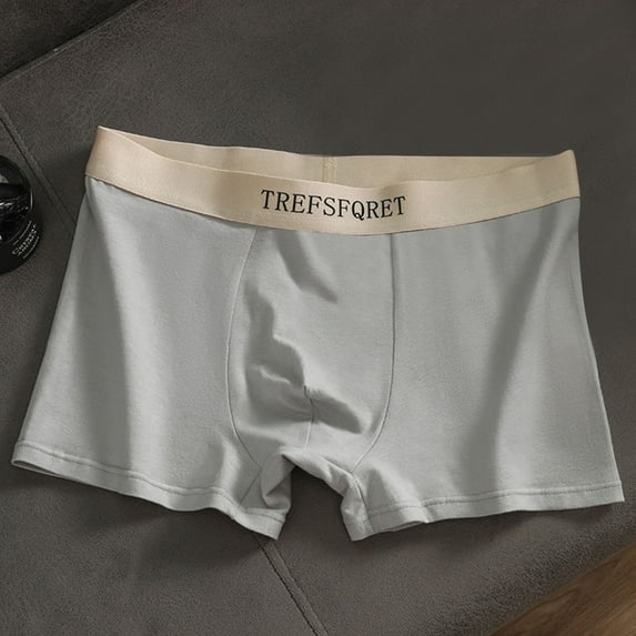 Mens Cotton Underwear L-4X Big and Tall Boxer Briefs Plus Size High Waisted Breathable Casual Stretchy Comfort Boxers Summer