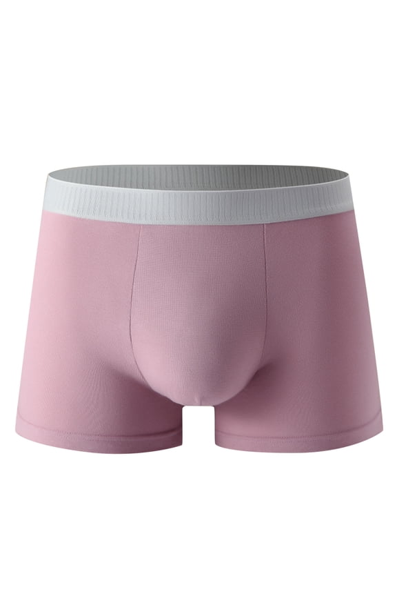 Mens Cotton Underwear Pouch Boxer Briefs Tagless Soft and Breathable Trunks Seamless Bulge Enhancing Underpants