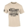 thumbnail image 1 of Mens Country Music Tshirt North Of Richmond Theres Bullsh!t Everywhere and Not A Pasture In Sight Short Sleeve T-shirt-Sand-small, 1 of 1