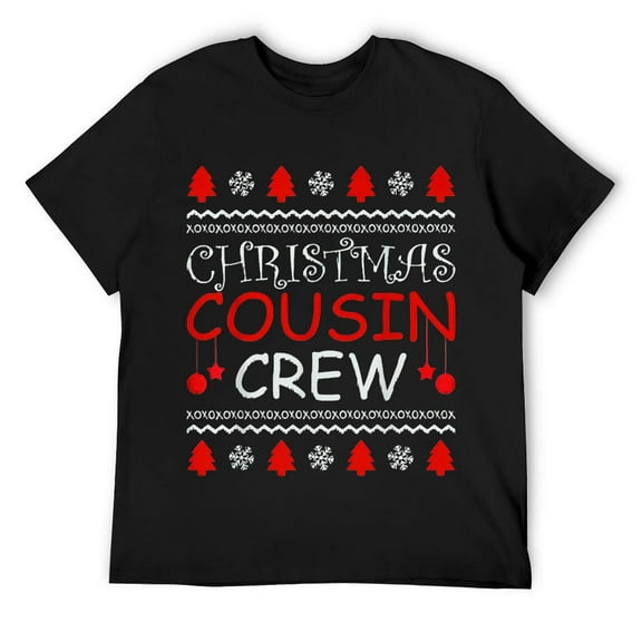 Mens Cousin Crew Pajamas Family Matching Christmas Kid Boys Girls T-Shirt Black