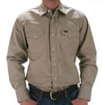 thumbnail image 1 of Mens Cowboy Cut Long Sleeve Work Shirt Khaki, 1 of 8