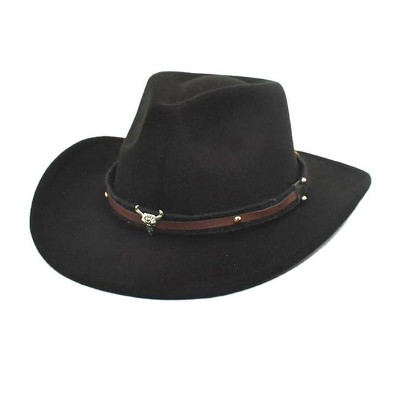 Mens Cowboy Hat Black Hats Women Classic Hat Summer Cowboy Hats for Men One Size