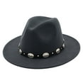thumbnail image 1 of Mens Cowboy Hat Leather Hat for Men Dark Gray Cowboy Hat Womens Hats Fashion One Size, 1 of 1