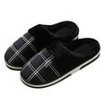 thumbnail image 1 of Mens Cozy Memory Foam Scuff Slippers Casual Slip On Warm House Shoes Indoor/Outdoor Sandal Slippers With Arch Support Rubber Sole,Color:Black,Size:11, 1 of 5