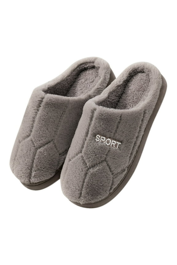 Mens Cozy Memory Foam Scuff Slippers Casual Slip on Warm House Shoes Indoor/Outdoor Sandal Slippers with Arch Support Rubber Sole,Color:Brown,Size:10