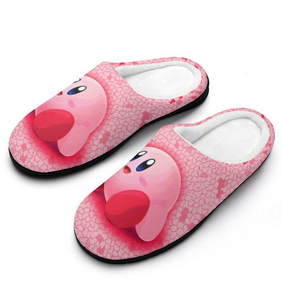 Mens Cozy Slippers Kirby Warm Soft Plush Slipper Slip-on House Shoes for Home Indoor Outdoor