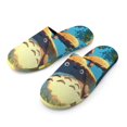 thumbnail image 1 of Mens Cozy Slippers Totoro Warm Soft Plush Slipper Slip-on House Shoes for Home Indoor Outdoor, 1 of 8