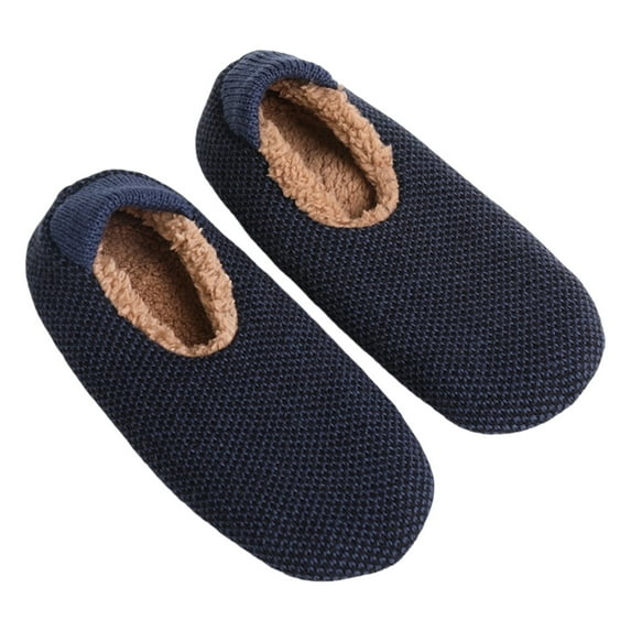 Mens Cozy Soft Sole Slipper Socks With Non Skid Bottoms, Warm Slipper Socks With Grippers For Men, Fuzzy House Slippers