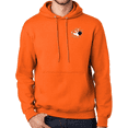 thumbnail image 1 of Mens Crashing Bowling Pins High Visibility Hoodie Sweatshirt, Large Safety Orange, 1 of 3