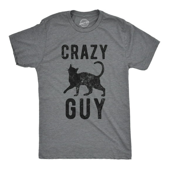Mens Crazy Cat Guy T Shirt Funny Pet Kitty Lover Tee Graphic Tees