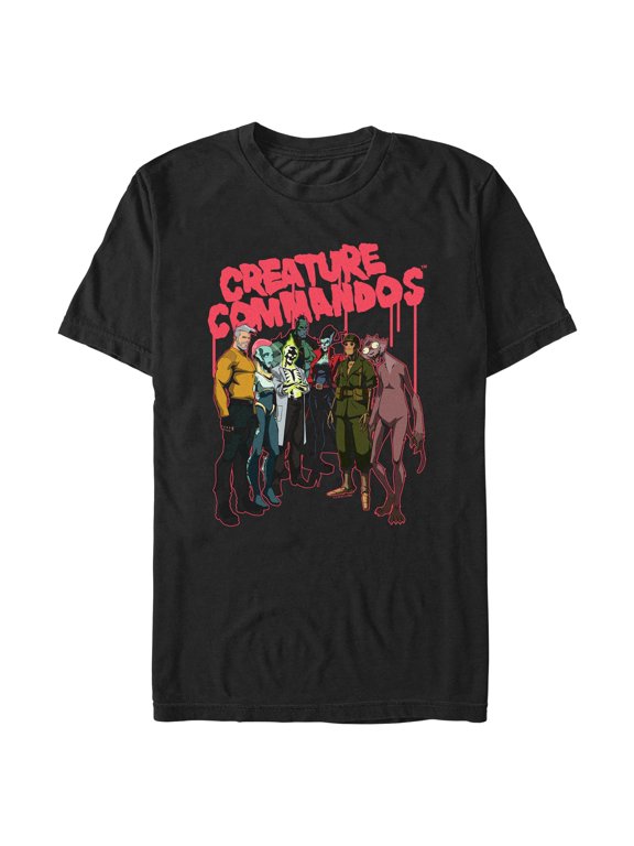 Mens Creature Commandos Graffiti Team Logo T Shirt