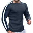 thumbnail image 1 of Mens Crew Neck Blouses Tops Knit Sweater Shirts Athletic Stretch Slim Fit Sweatshirt Comfort Casual Sweaters Tops Comfy Fall Fashion Outfits Winter Clothes, 1 of 5