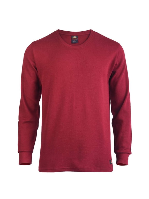 Mens Crew Neck Medium Weight Classic Cotton Thermal TopBurg, Medium