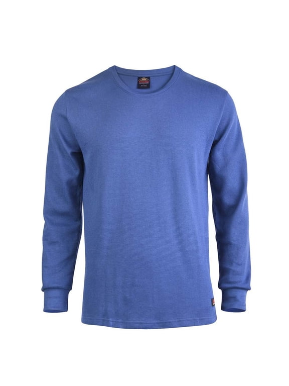 Mens Crew Neck Medium Weight Classic Cotton Thermal TopDenim, Medium