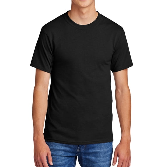 Mens Crew Neck Short Sleeve Cotton Tall Tshirts Casual Summer Lightweight T Shirt Jet Black LT