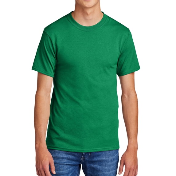 Mens Crew Neck Short Sleeve Cotton Tall Tshirts Casual Summer Lightweight T Shirt Kelly 2XLT