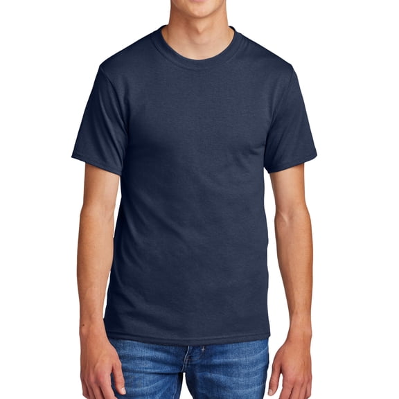 Mens Crew Neck Short Sleeve Cotton Tall Tshirts Casual Summer Lightweight T Shirt Navy XLT