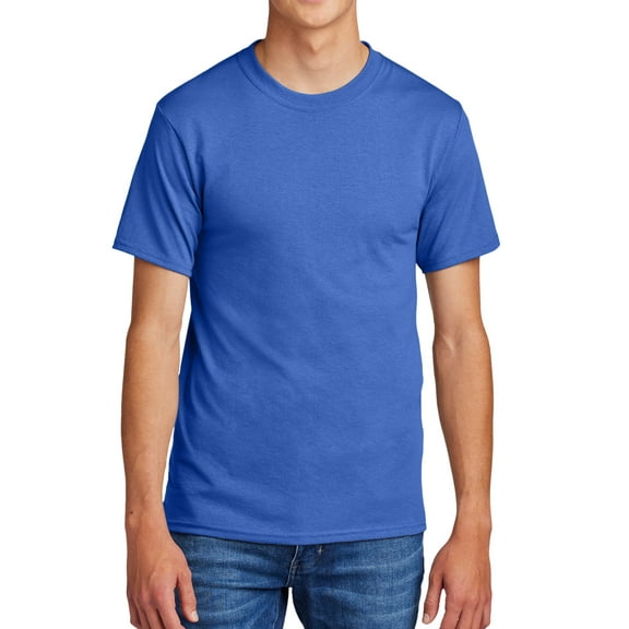 Mens Crew Neck Short Sleeve Cotton Tall Tshirts Casual Summer Lightweight T Shirt Royal XLT