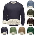 thumbnail image 1 of Mens Crew Neck Sweatshirt Basic Winter Fleece Pullover Warm Cozy Casual Sweat Shirts for Work and Outdoor Wear 2026 Dark Green M, 1 of 6