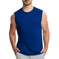 thumbnail image 1 of Mens Crew Neck Tank Tops Casual Muscle Workout Sleeveless T-Shirts Summer Outdoor Athletic Bodybuilding Tops Big & Tall, 1 of 4