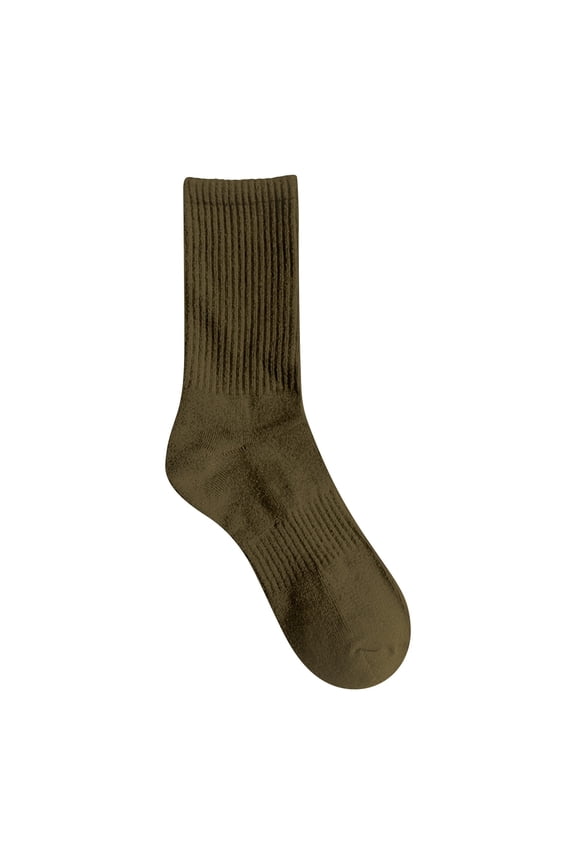 Mens Crew Socks, Winter Breathable Athletic Socks for Men Army Green