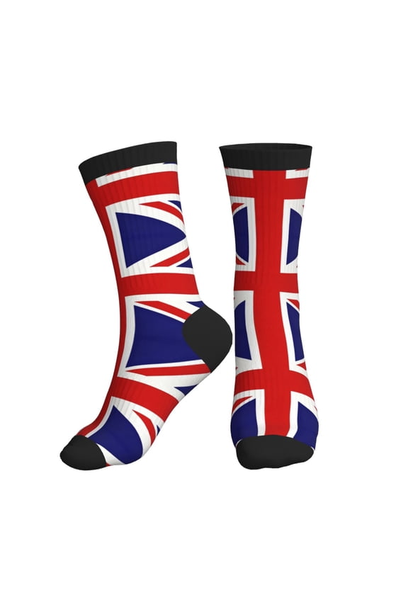Mens Crew Socks Womens British Flag Britain English England Workout Training Athletic Socks