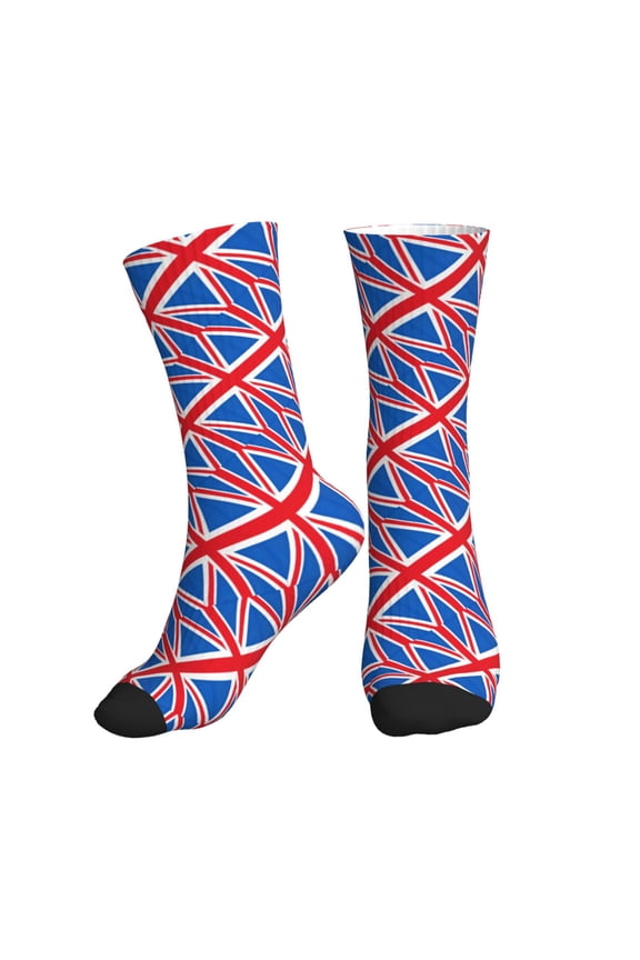 Mens Crew Socks Womens British Flag Workout Training Athletic Socks