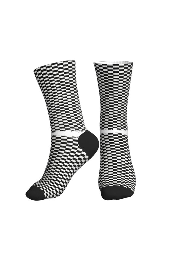 Mens Crew Socks Womens Chess Checkerboard Workout Training Athletic Socks