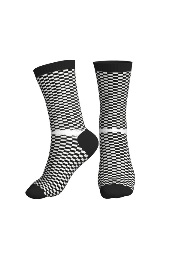 Mens Crew Socks Womens Chess Checkerboard Workout Training Athletic Socks