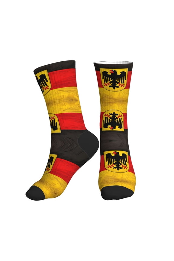 Mens Crew Socks Womens German Flag Art Workout Training Athletic Socks