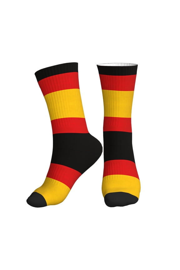 Mens Crew Socks Womens German Flag Workout Training Athletic Socks