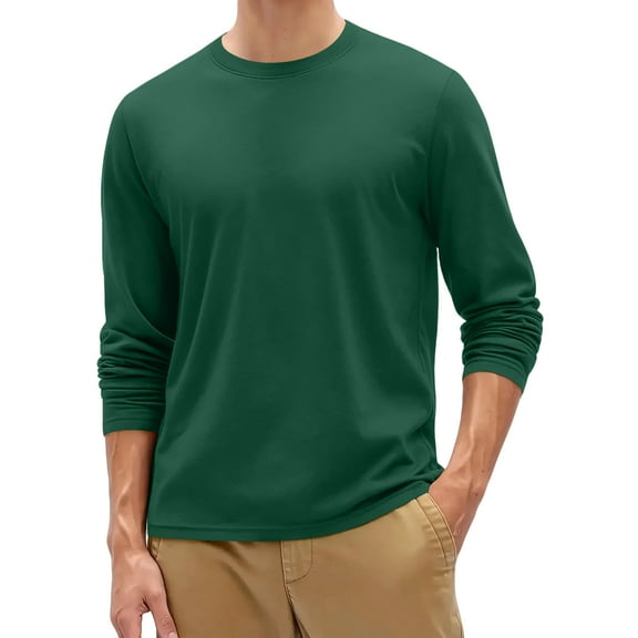 Mens Crewneck Casual Sweatshirt Army Green S