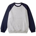 thumbnail image 1 of Mens Crewneck Sweatshirt Cotton Color Block Oversized Pullover Tops for Men Fall Casual Long Sleeve Loose Shirts (Dark Gray S), 1 of 5