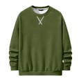 thumbnail image 1 of Mens Crewneck Sweatshirt Long Sleeves Casual Pullover Tops Loose Fit Soft Basic Sweatshirt, 2XL, 1 of 4