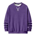 thumbnail image 1 of Mens Crewneck Sweatshirt Long Sleeves Casual Pullover Tops Loose Fit Soft Basic Sweatshirt, M, 1 of 3