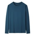 thumbnail image 1 of Mens Crewneck T Shirts Cotton Thermal Warm Long Sleeves Plus Size Casual Basic Tee Shirts Tops Spring Fall Undershirts, 1 of 4