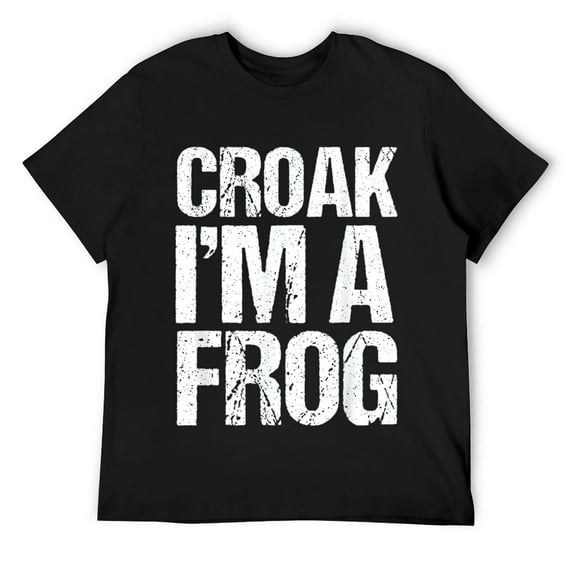 Mens Croack I'm A Frog, Funny Halloween Frog Costume T-Shirt Black