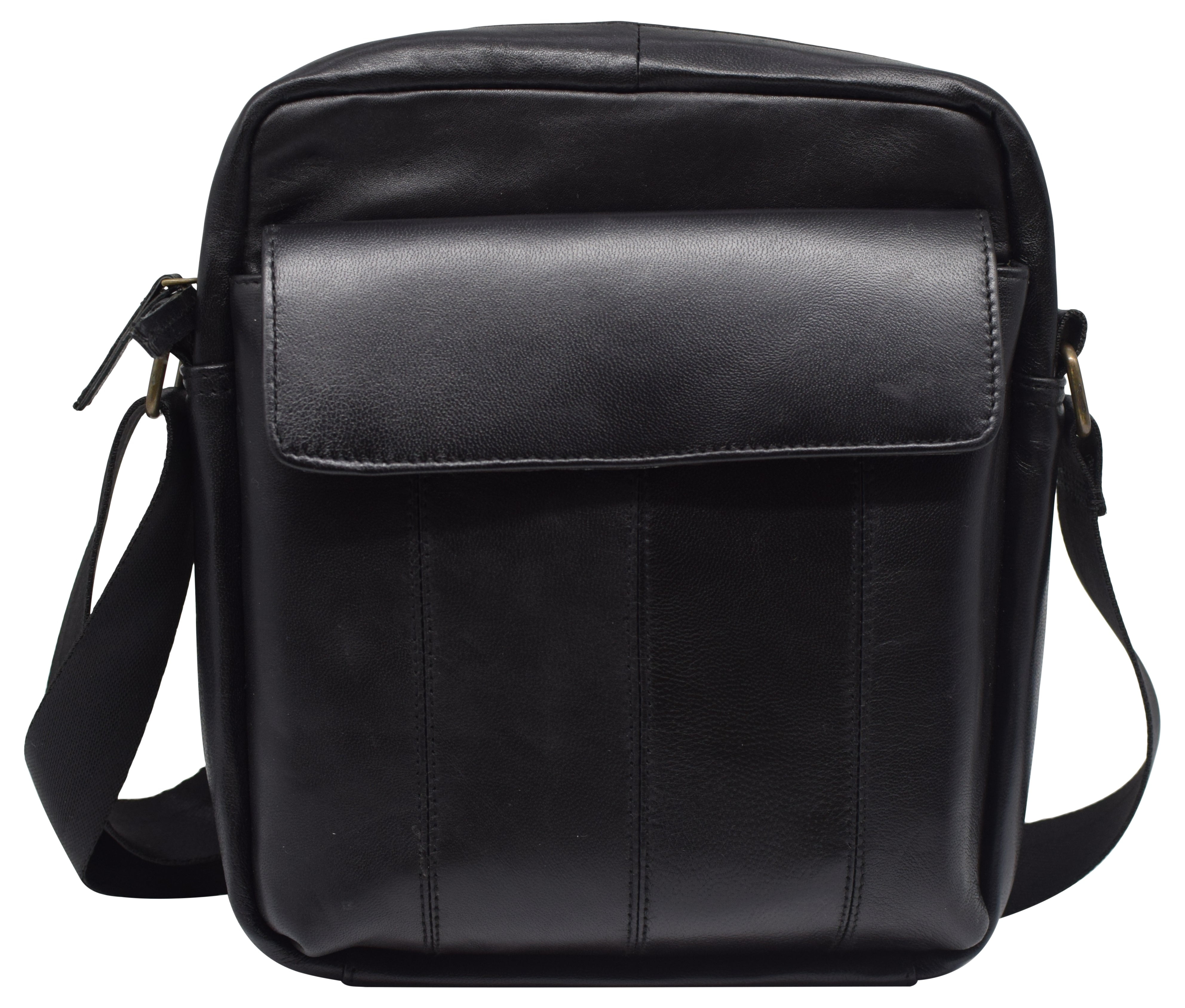 Mens Crossbody Bag Genuine Leather Man Shoulder Handbag for iPad ...