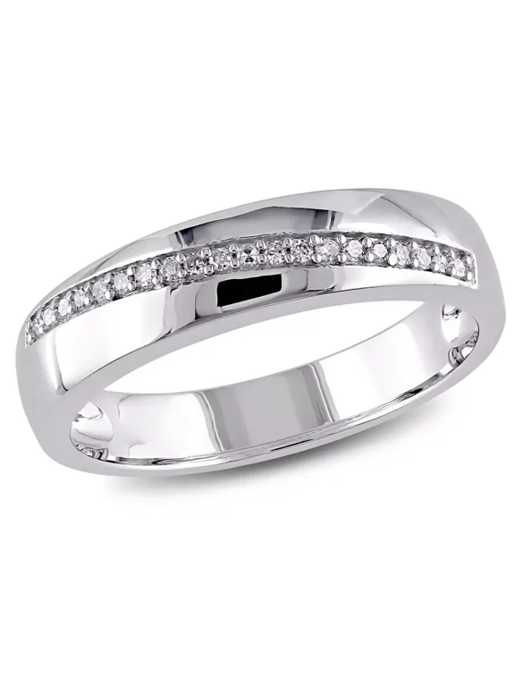 Mens Crossover Diamond Ring, Mens Diamond Wedding Ring, 1.50 Ct Simulated Diamond, 14K White Gold Plated, Gift Ring For Boyfriend