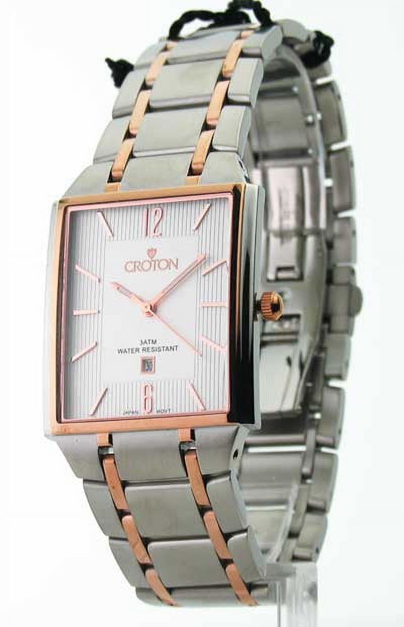 Croton CN307247TTSL Mens Steel Ultra Thin Two Tone Date Watch
