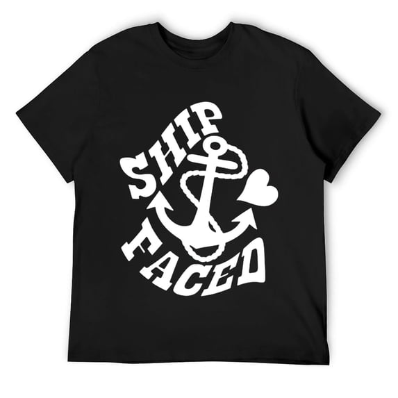 Mens Cruising Ship Sailing Boating Faced Anchor Design Sweatshirt Black X-Large
