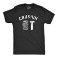 thumbnail image 1 of Mens Crushin It T Shirt Funny Beer Drinking Smashed Can Party Tee for Guys Graphic Tees, 1 of 7