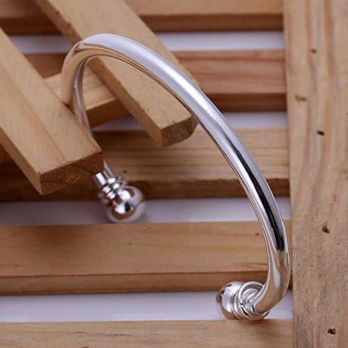 Mens Cuff Bangle Silver-Plated Brass Open Adjustable Dainty Simple Delicate Thin Cuff Bangle Inner Diameter 70mm Bracelet for Men