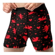 RANDOM STOCK APPAREL Mens Cupids Arrow Hearts All Over Boxer Briefs Valentines Day Underwear