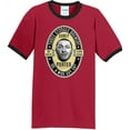 thumbnail image 1 of Mens Curly Porter Beer Three Stooges 100% Cotton Ringer Tee Shirt, 4XL Red/Black, 1 of 5