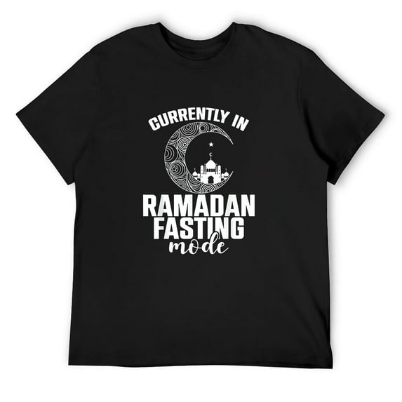 Mens Currently In Ramadan Fasting Mode T-Shirt Black Medium