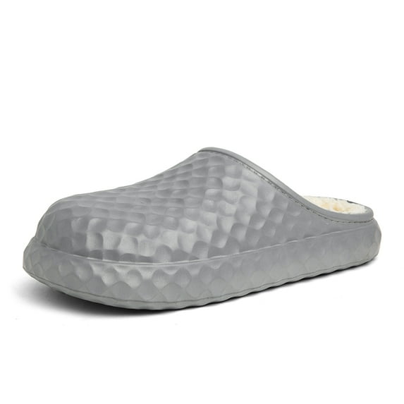 Mens Cushioned Fleece Clogs Garden Waterproof Mules Womens Winter Lined Clogs Shoes Indoor Outdoor Clogs Slipper