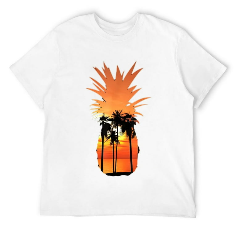 Cool Graphic Pineapple Sunset Palm Tree Beach T-Shirt Cool Graphic Pineapple Sunset Palm Tree Beach T-Shirt
